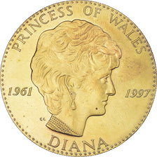 Royaume-Uni, Médaille, La Princesse Diana, 1997, SUP, Gilt Bronze