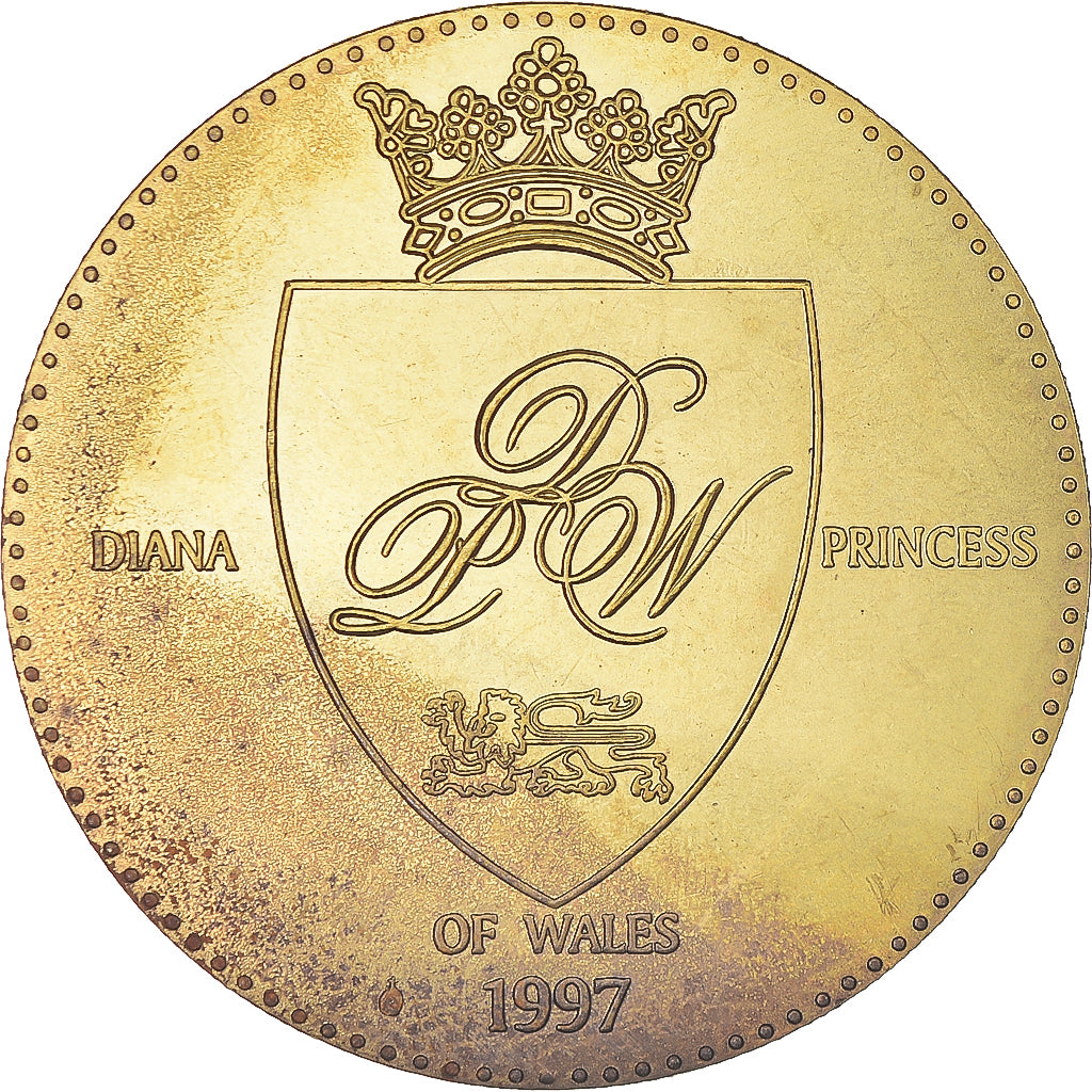 Royaume-Uni, Médaille, La Princesse Diana, 1997, SUP, Gilt Bronze