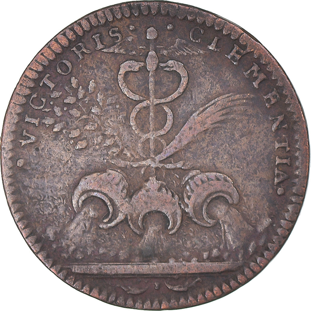 Francia, ficha, Louis XIV, Prise de Condé, History, MB, Rame, Feuardent:7385