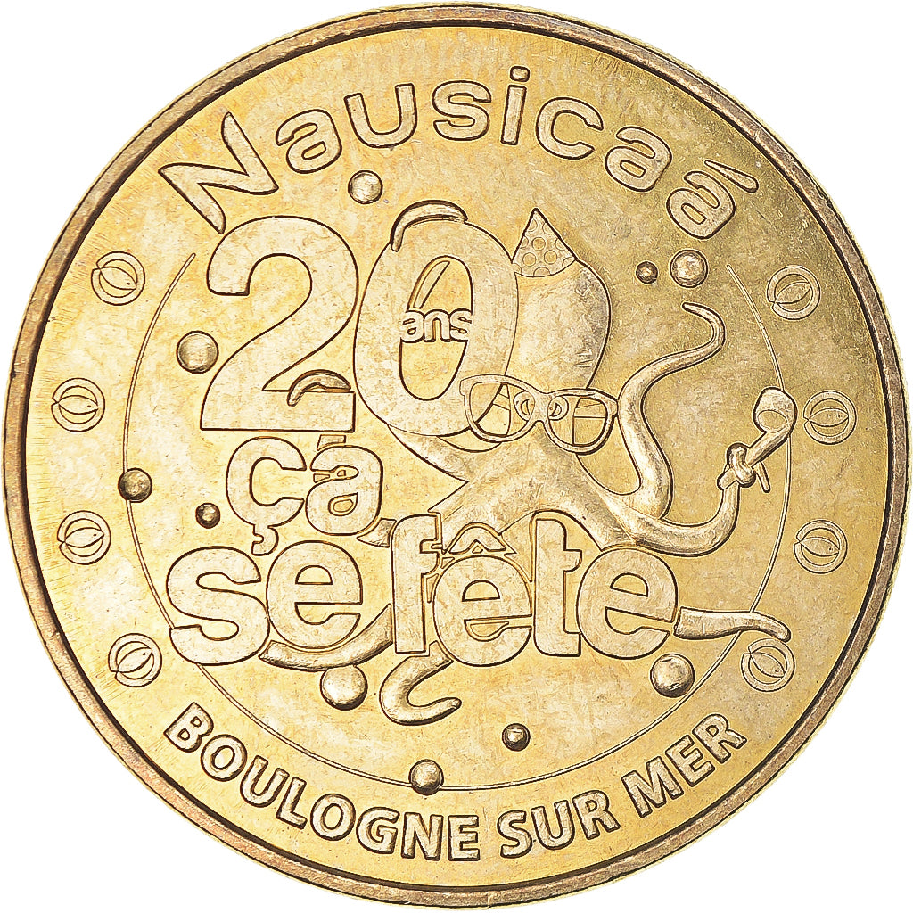Francia, zeton, Jetón turístico, 62/ Nausicaà - 20 ans, Arts & Culture, 2011