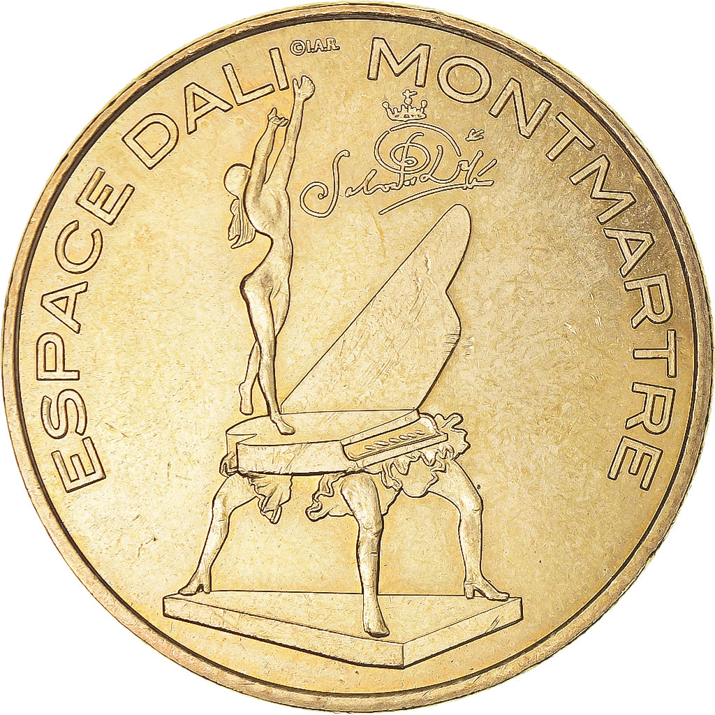 Francia, zeton, Jetón turístico, 75/ Paris - Espace Dali - Montmartre, 2012