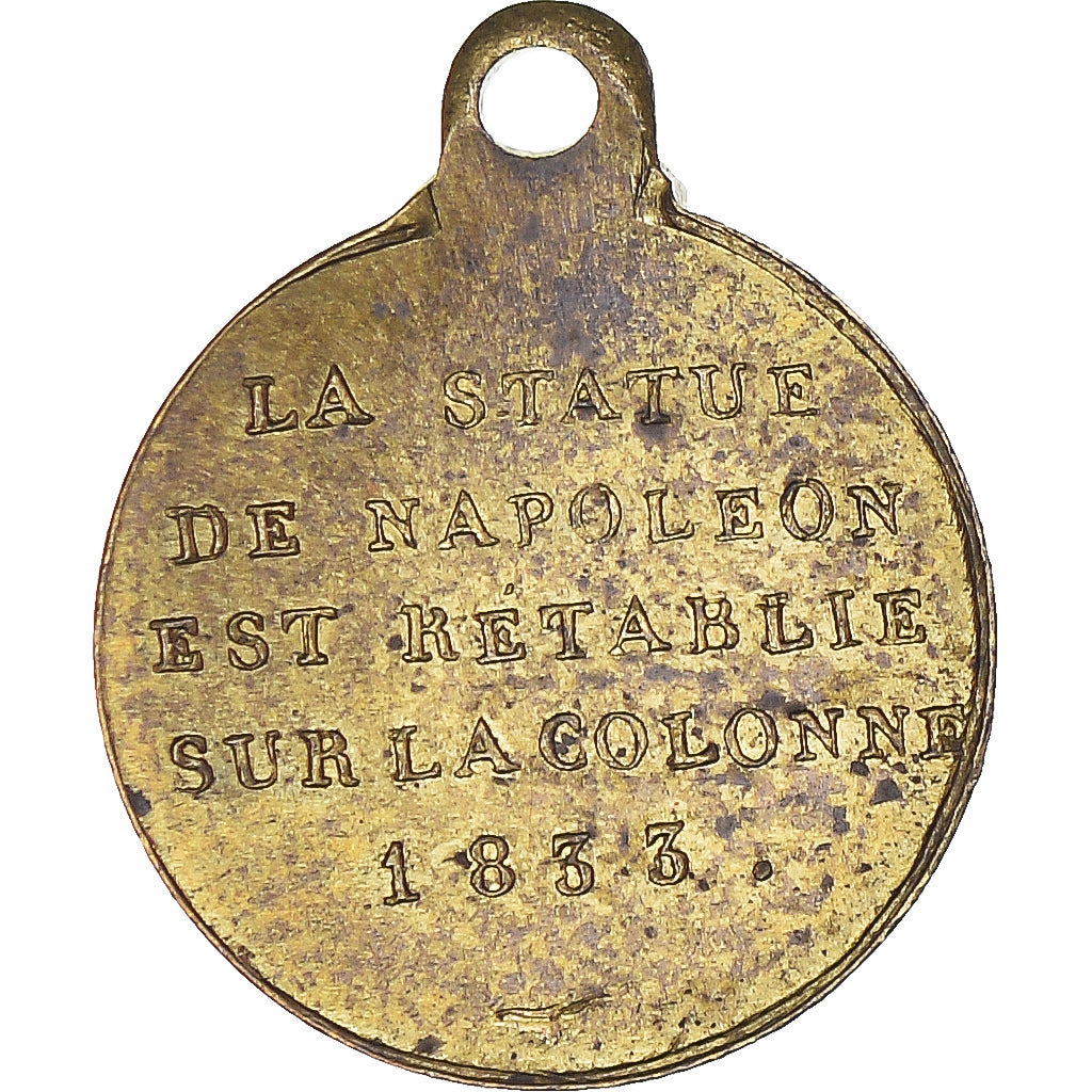 Francja, medal, Restauration de la statue de Napoléon par Louis-Philippe