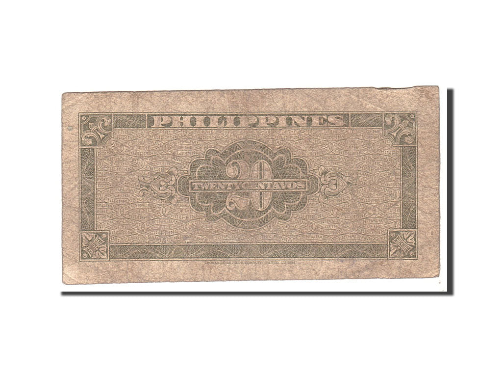 Banknote, Philippines, 20 Centavos, Undated, Undated, KM:130a, VG(8-10)