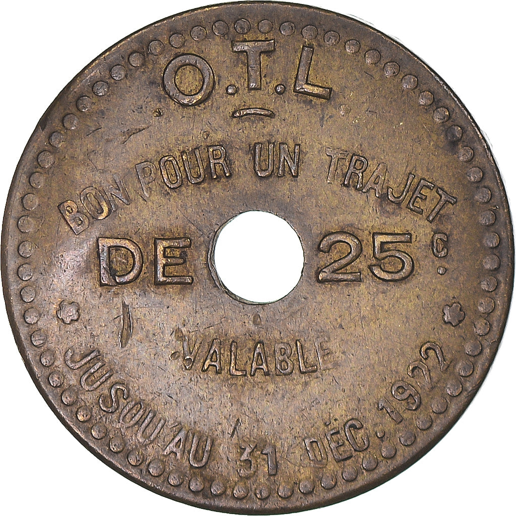 Frankreich, betaalpenning, Necessity, Office des Transports de Lyon, 25