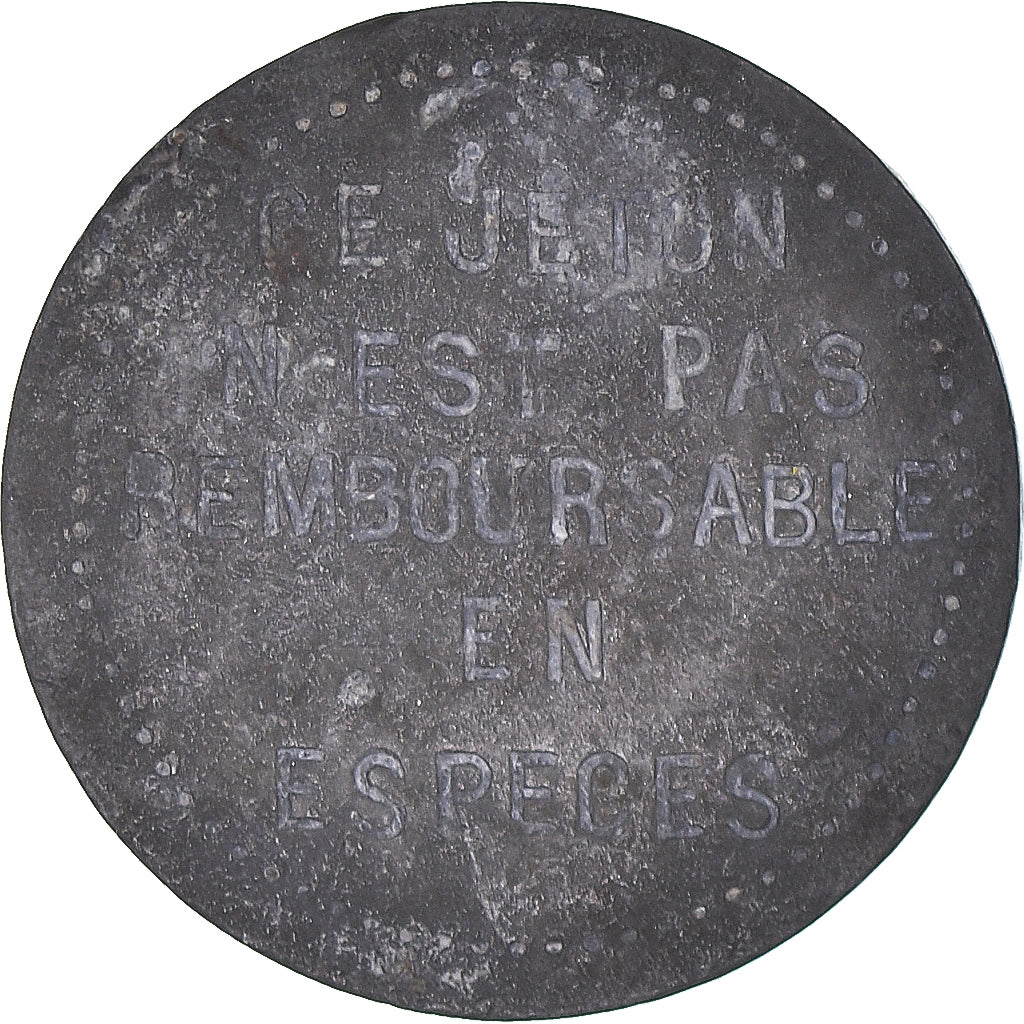 Francia, zeton, Necessity, Tramways de Clermont-Ferrand, 10 Centimes, BC+, Cinc