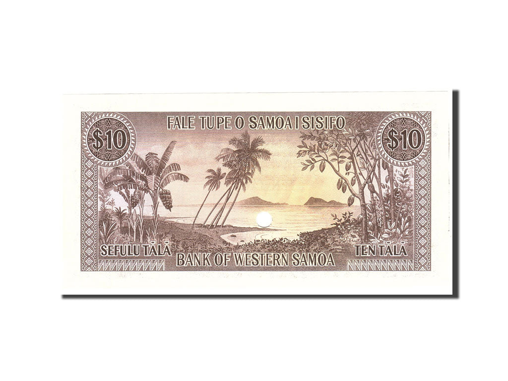 Banknote, Western Samoa, 10 Tala, 1967, Undated, KM:18s, UNC(65-70)