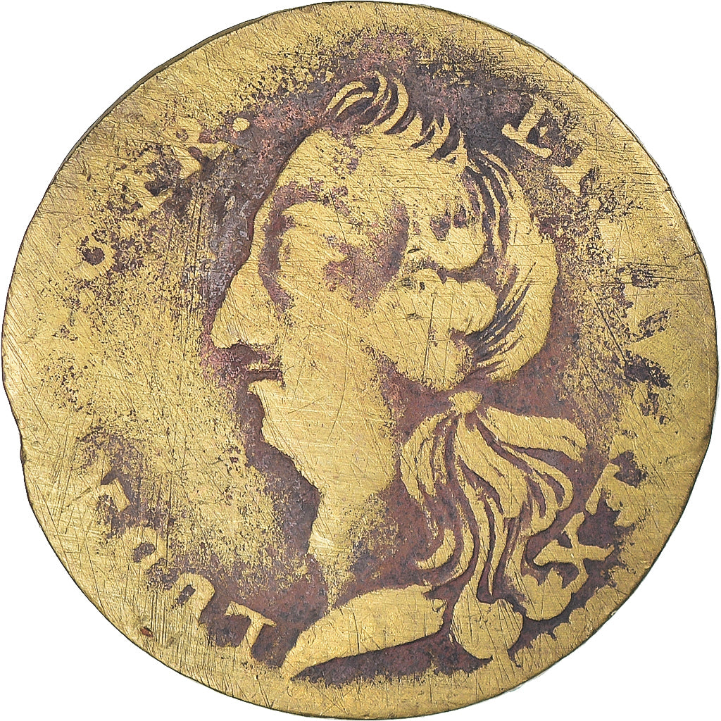 Francja, Token, Statue de Louis XV à Bordeaux, Historia, 1744, F(12-15)