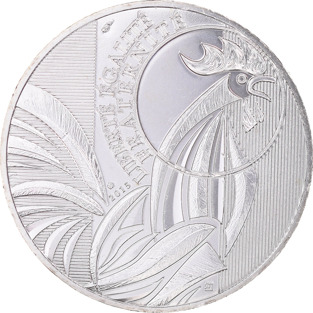 France, 10 Euro, Coq, 2015, Paris, MS(64), Silver