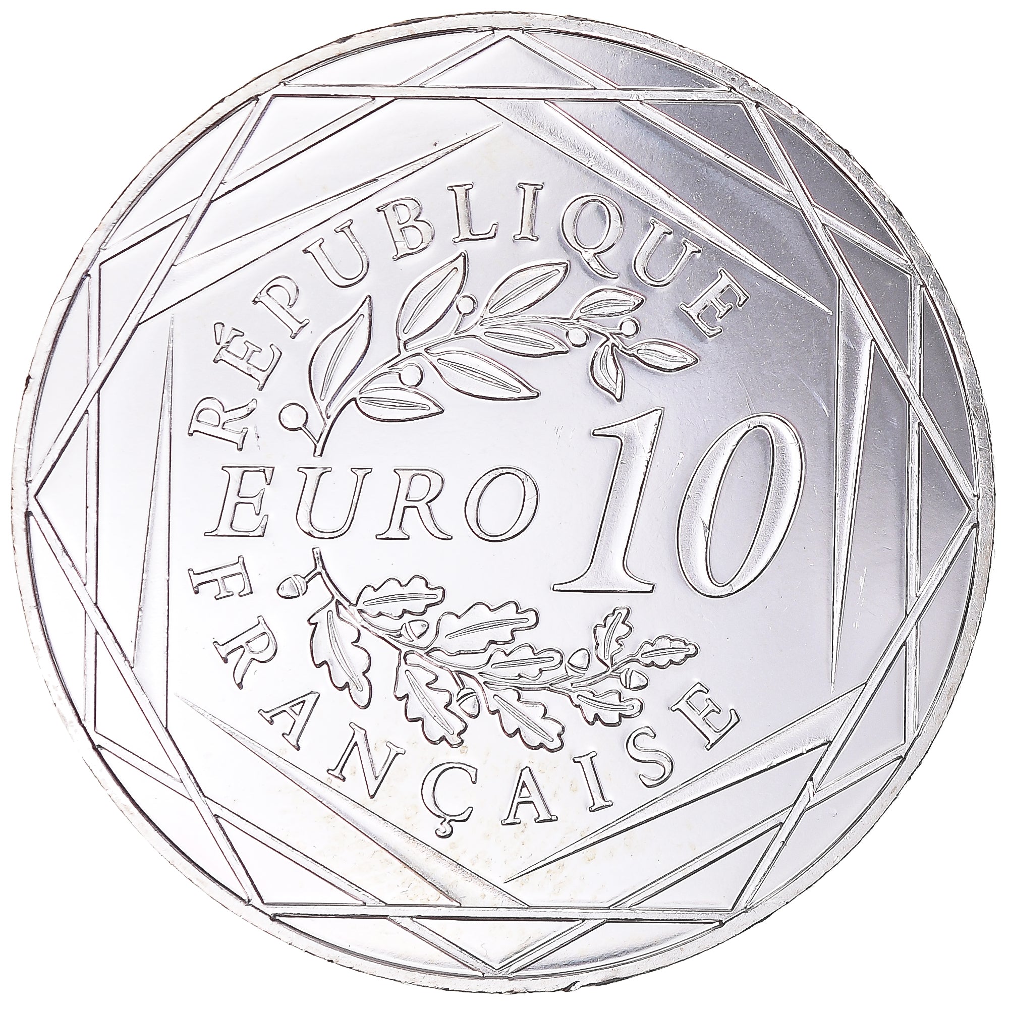 France, 10 Euro, Coq, 2015, Paris, MS(64), Silver