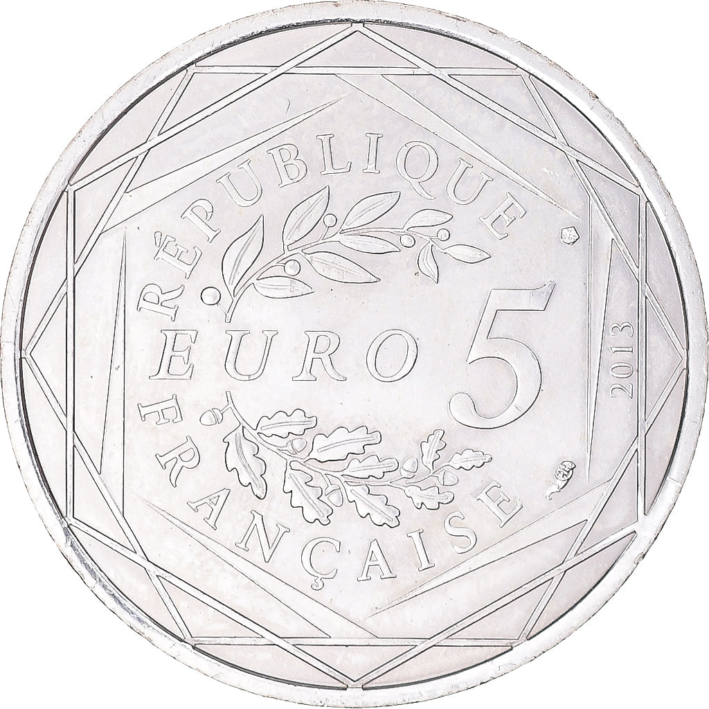 France, 5 Euro, Liberté, 2013, Paris, MS(63), Silver