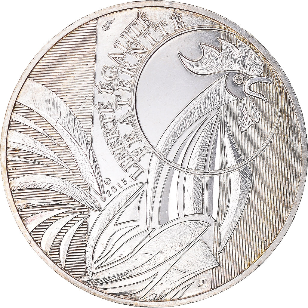 France, 10 Euro, Coq, 2015, Paris, MS(64), Silver