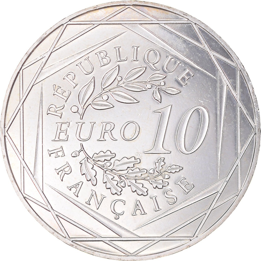 France, 10 Euro, Coq, 2015, Paris, MS(64), Silver