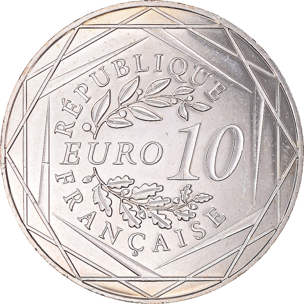 France, 10 Euro, Coq, 2016, MS(63), Silver, Gadoury:EU797