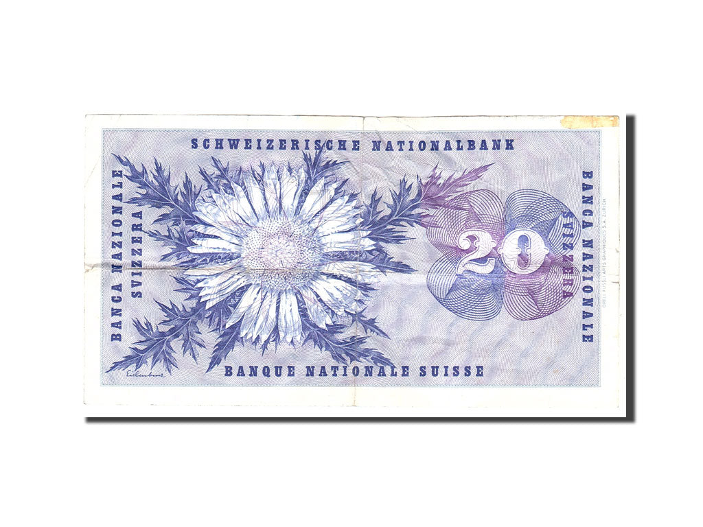 Banknote, Switzerland, 20 Franken, 1971, 1971-02-10, KM:46s, VF(20-25)