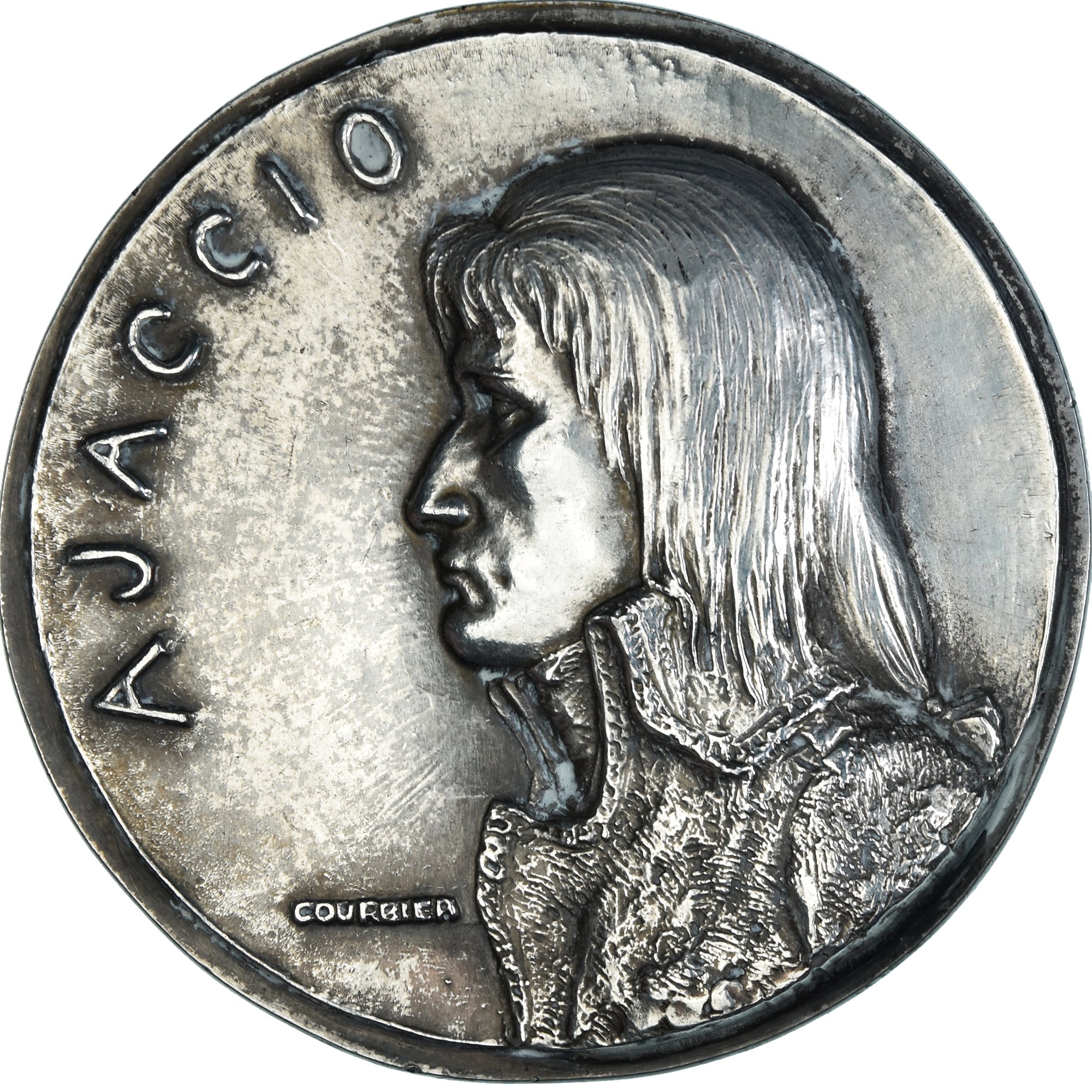 Francja, medal, Napoléon Bonaparte, Ville d'Ajaccio, Historia, 1965, Courbier