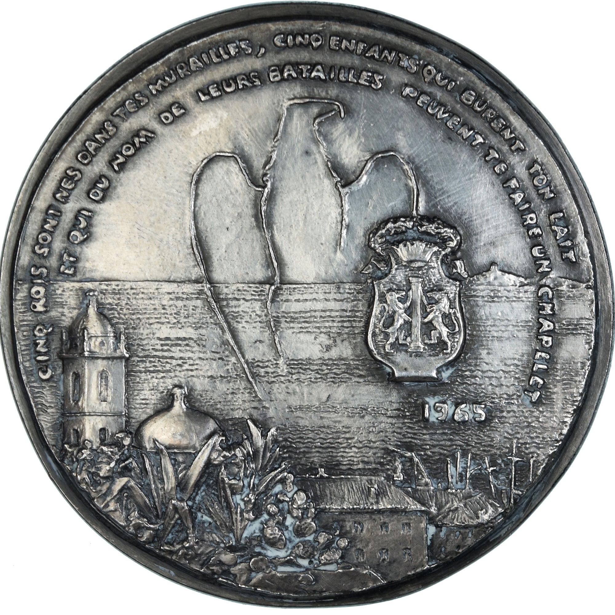 Francja, medal, Napoléon Bonaparte, Ville d'Ajaccio, Historia, 1965, Courbier