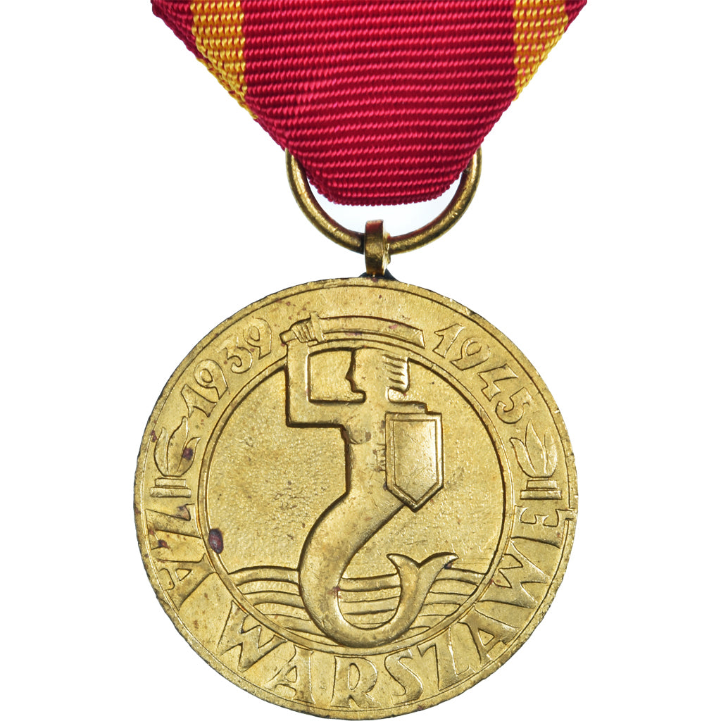 Polen, Varsovie, WAR, Medaille, 1939-1945, Excellent Quality, Gilt Bronze, 33