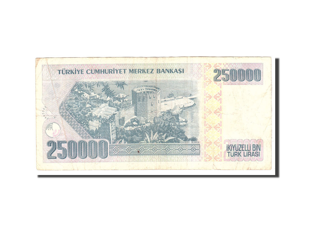 Banknote, Turkey, 250,000 Lira, 1970, 1998, KM:211, VF(20-25)
