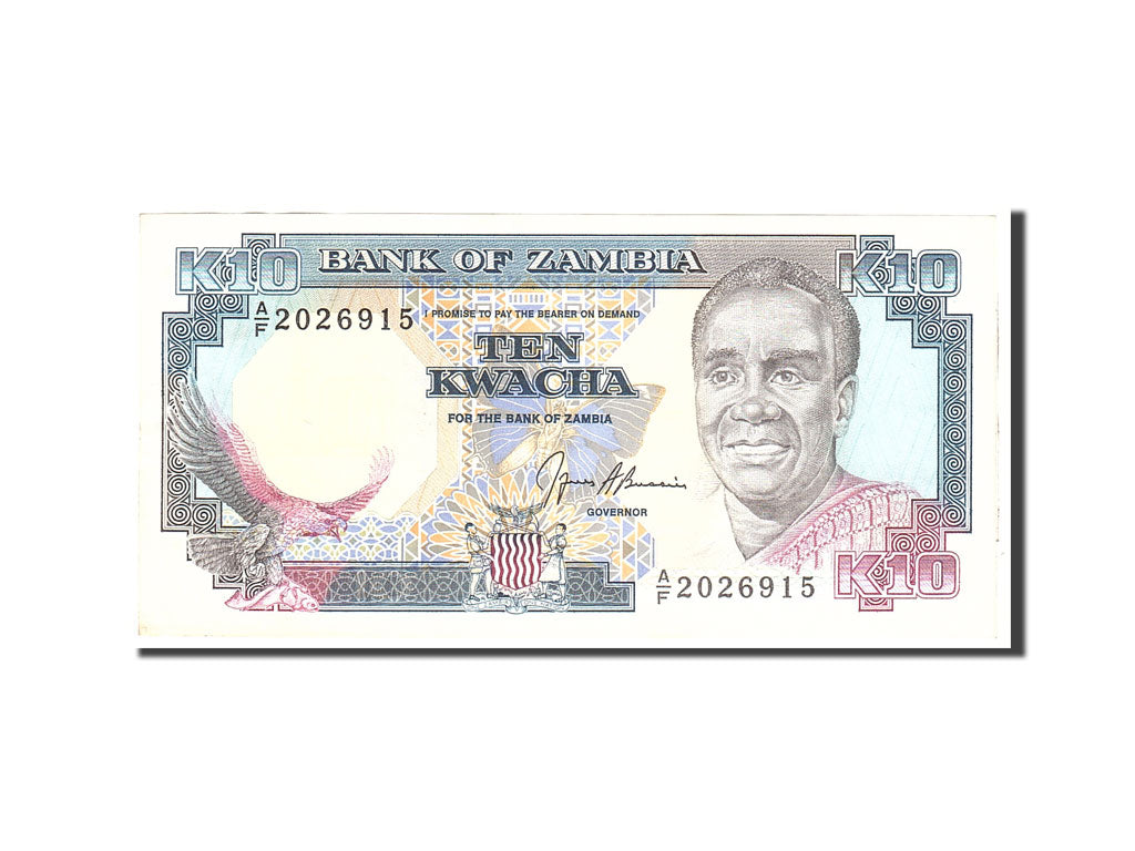 Banknote, Zambia, 10 Kwacha, 1989, Undated, KM:31b, AU(50-53)