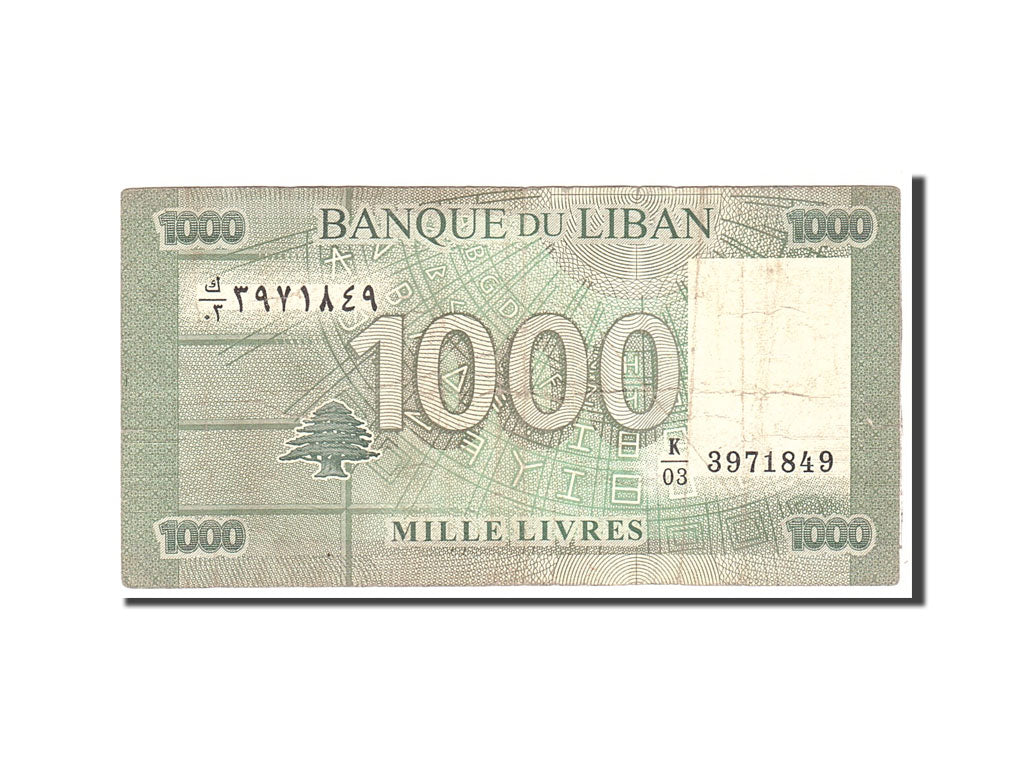 Banknot, Liban, 1000 Livres, 2004, Undated, KM:84a, VF(20-25)