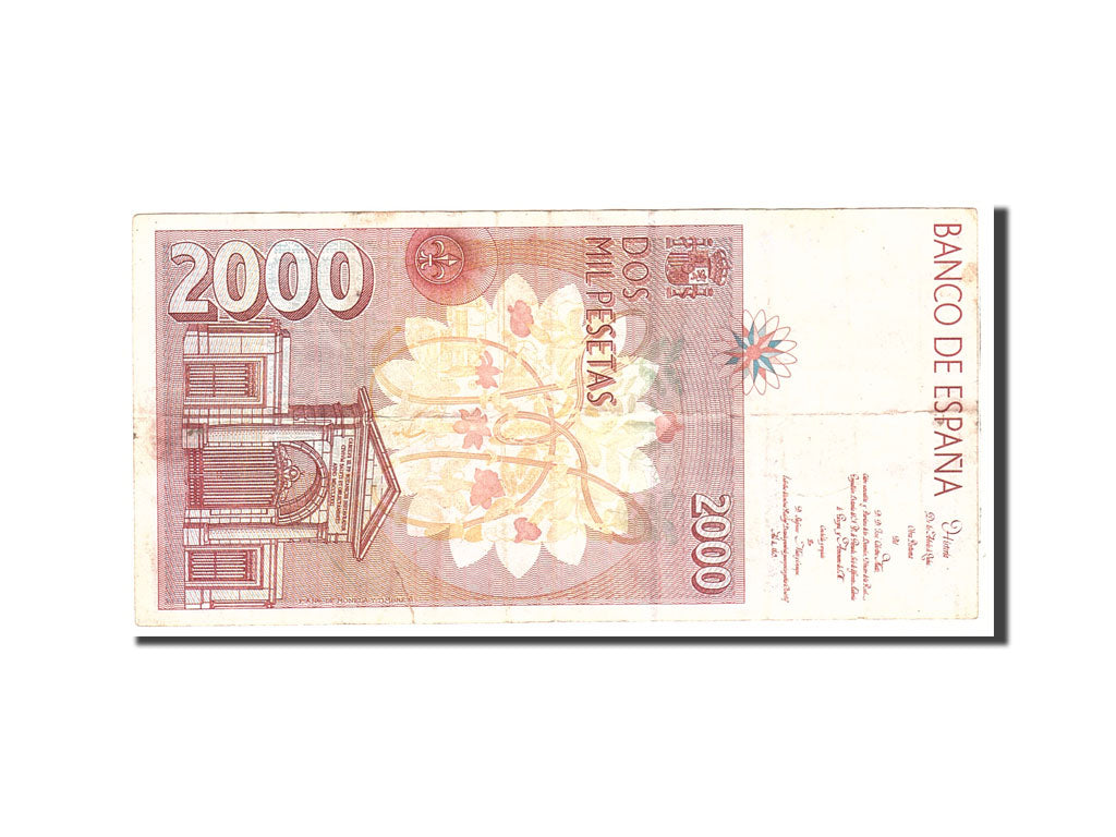 Billet, Espagne, 2000 Pesetas, 1992, 1992-04-24, KM:164, TTB
