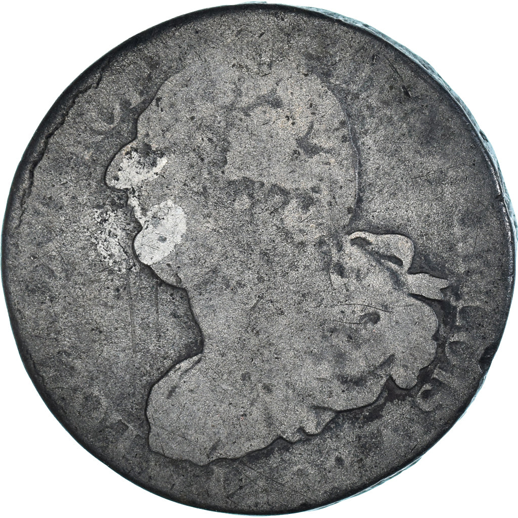 Coin, France, 2 sols françois, 2 Sols, 1792, Paris, F(12-15), Bronze, KM:603.1