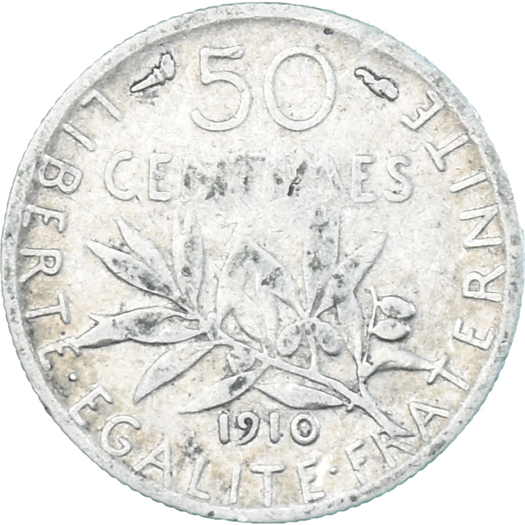 Münze, Frankreich, Semeuse, 50 Centimes, 1910, Paris, S+, Silber, KM:854