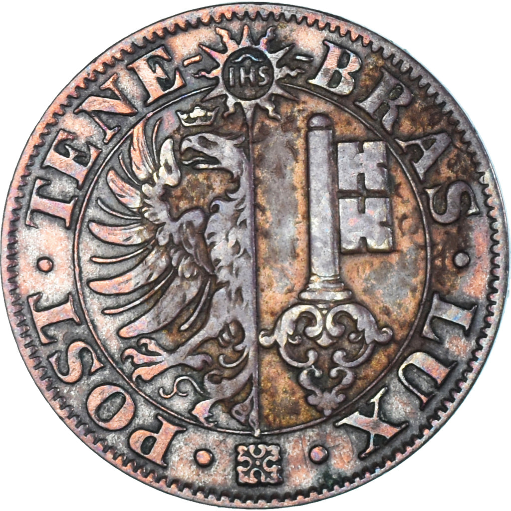 Coin, SWISS CANTONS, GENEVA, 5 Centimes, 1840, AU(55-58), Billon, KM:131