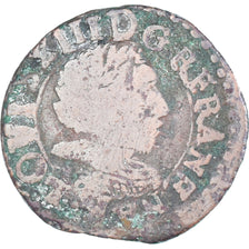 Coin, France, Louis XIII, Double Tournois, Uncertain date, VG(8-10), Copper
