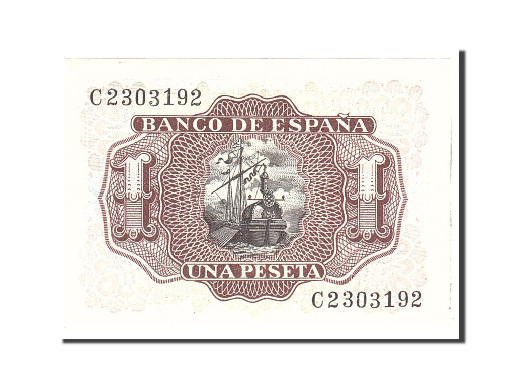 Banknote, Spain, 1 Peseta, 1953, 1953-07-22, KM:144a, UNC(63)