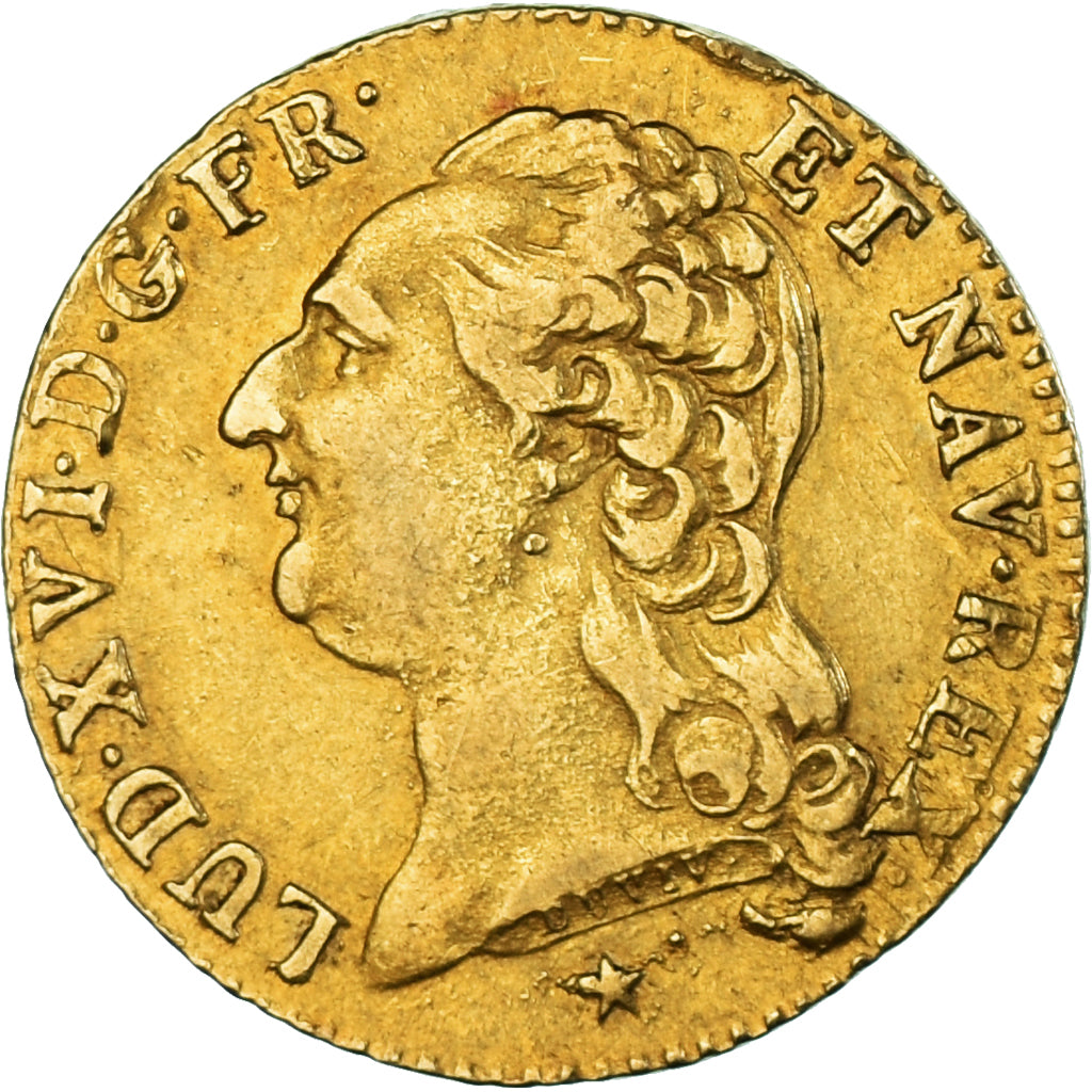 Francja, Louis XVI, Louis d'or à la tête nue, 1786, Lille, Złoto, EF(40-45)