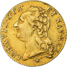 Francja, Louis XVI, Louis d'or à la tête nue, 1786, Lille, Złoto, EF(40-45)