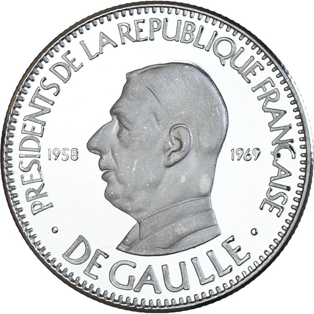 Francia, medaglia, Les Présidents de la République, Charles De Gaulle