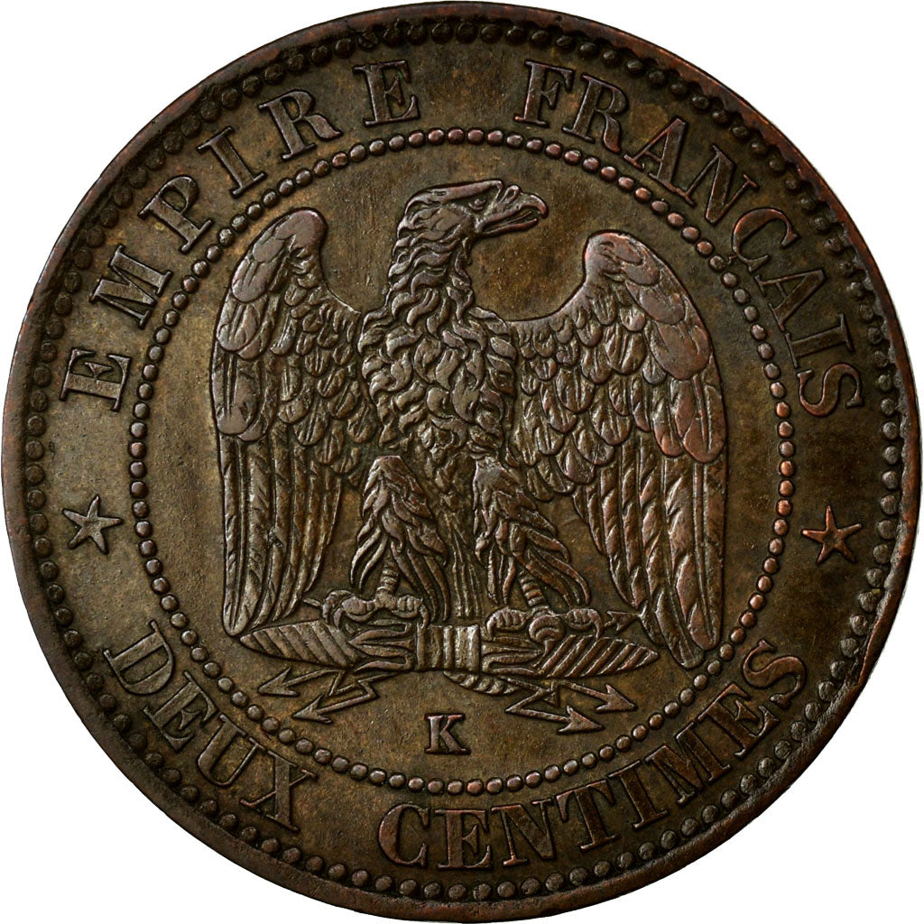 Monnaie, France, Napoleon III, Napoléon III, 2 Centimes, 1853, Bordeaux, TTB+
