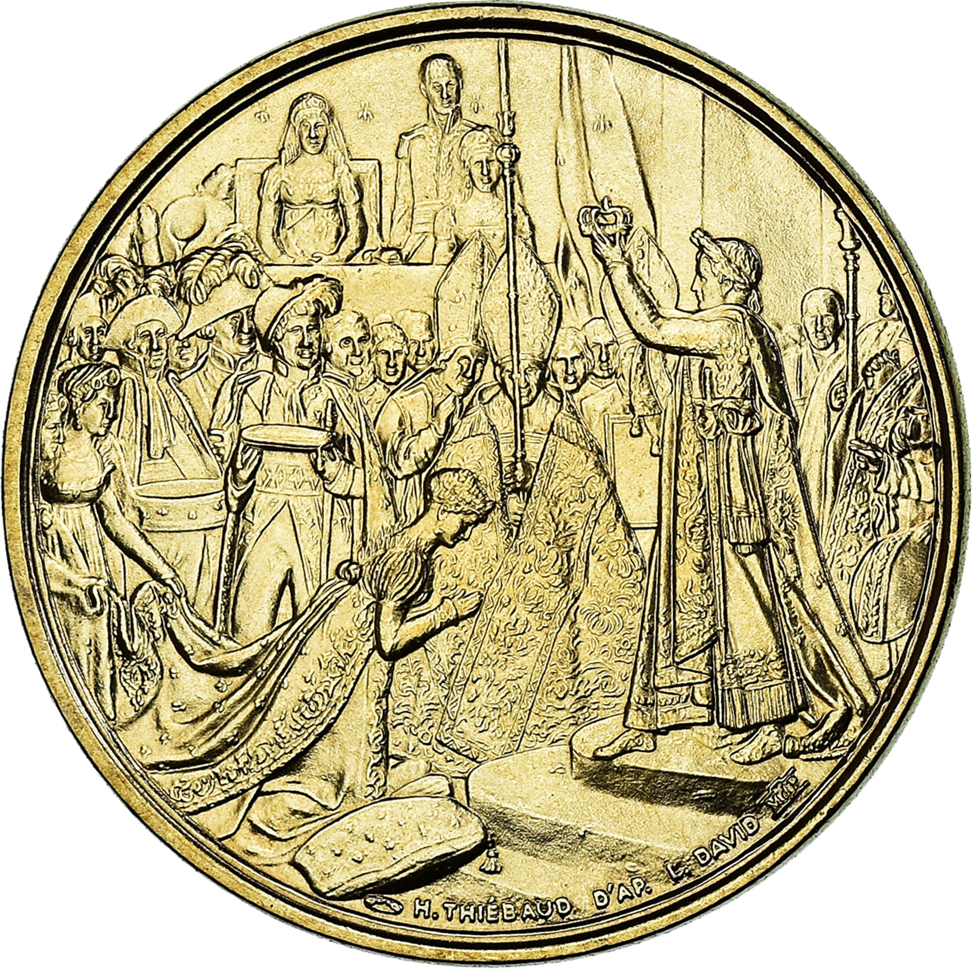 France, Medal, Le sacre de Napoléon Ier par Pie VII, Thiébaud, MS(65-70)
