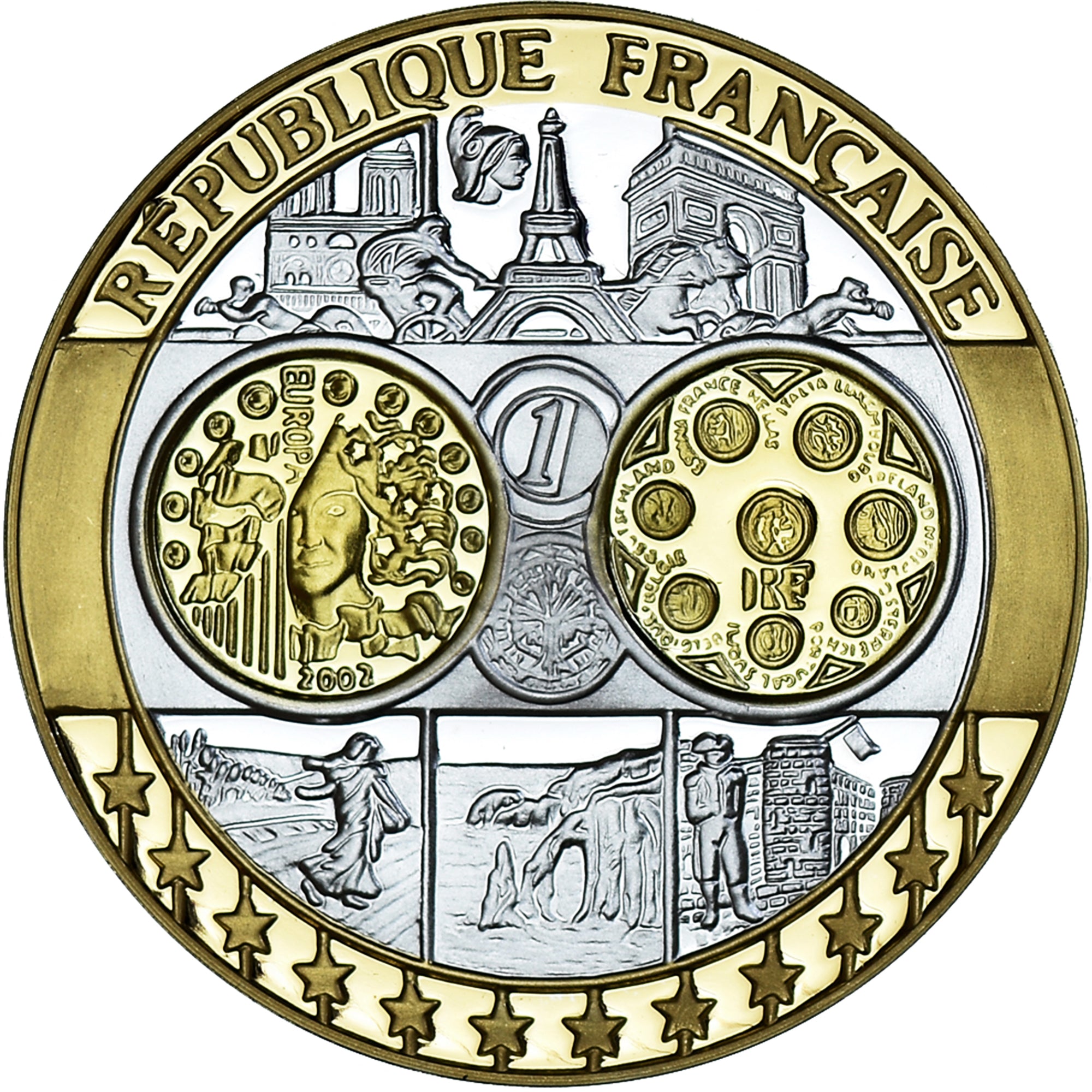 France, Médaille, Europe, République Française, Politics, Society, War, FDC