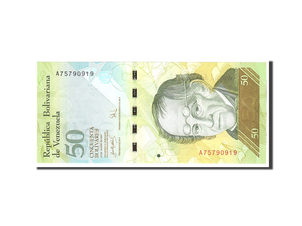 Banknote, Venezuela, 50 Bolivares, 2007, 2007-03-20, KM:92a, UNC(65-70)