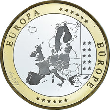 Monaco, Medal, L'Europe, Monaco, Politics, Society, War, MS(65-70), Silver