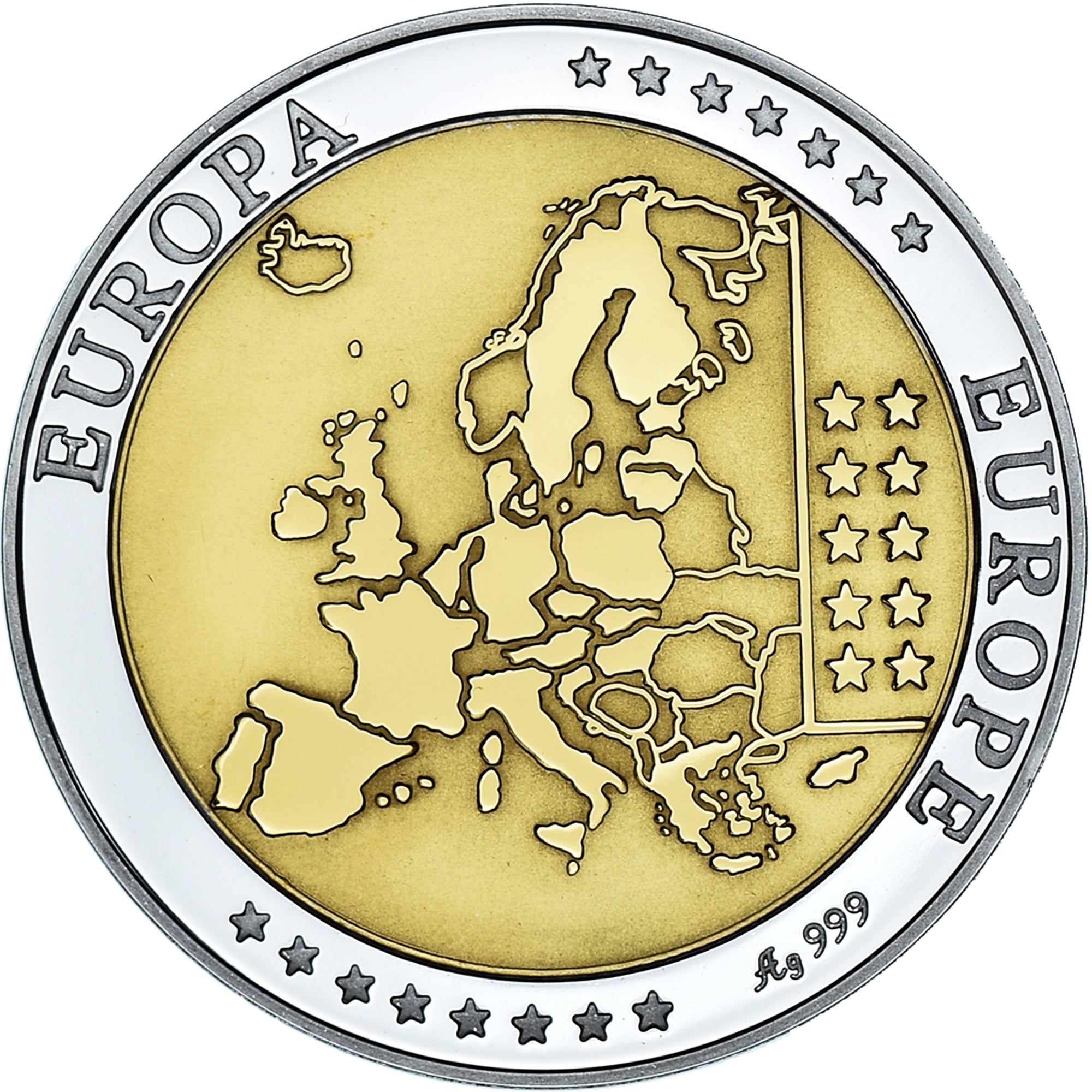 Eslováquia, medalha, L'Europe, Politics, FDC, MS(65-70), Prata