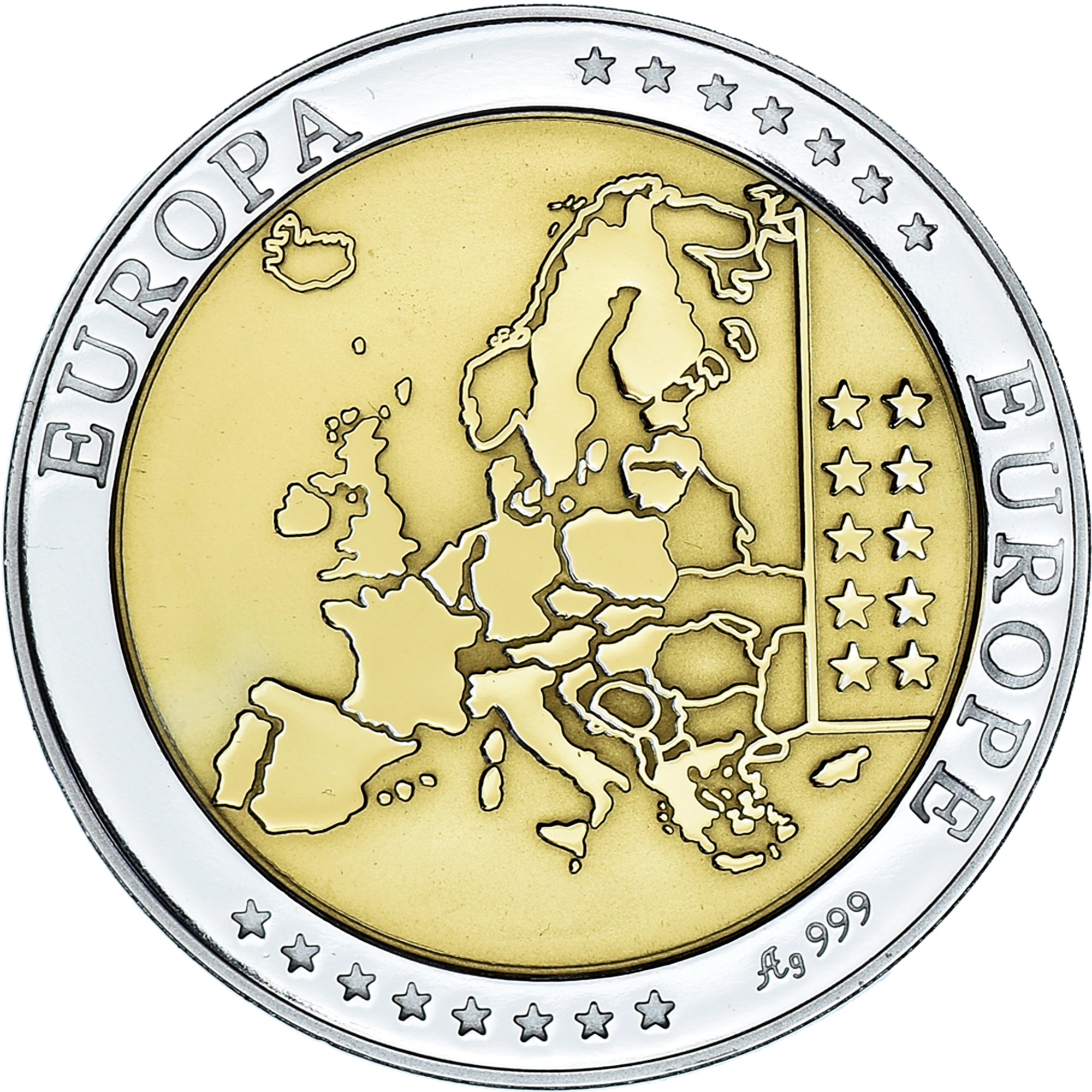 Irlande, Médaille, Euro, Europa, Politics, FDC, FDC, Argent