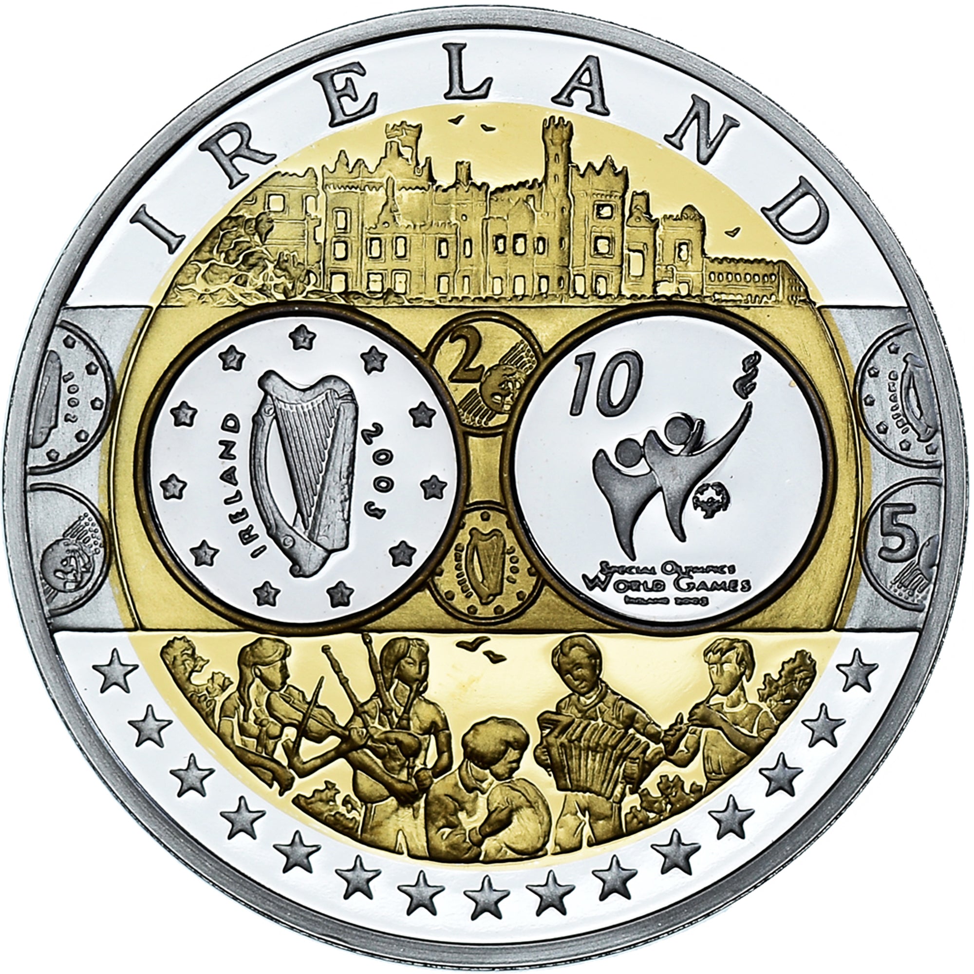 Irlande, Médaille, Euro, Europa, Politics, FDC, FDC, Argent