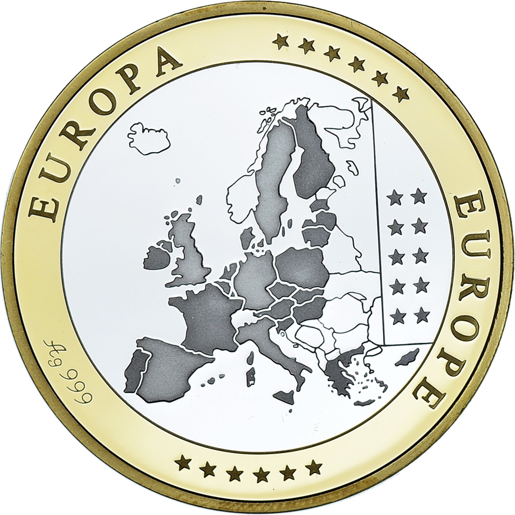 Malta, Medal, Euro, Europa, Politics, FDC, MS(65-70), Silver