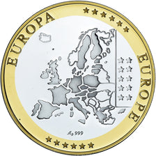 Luxembourg, Medal, Euro, Europa, Politics, FDC, MS(65-70), Silver