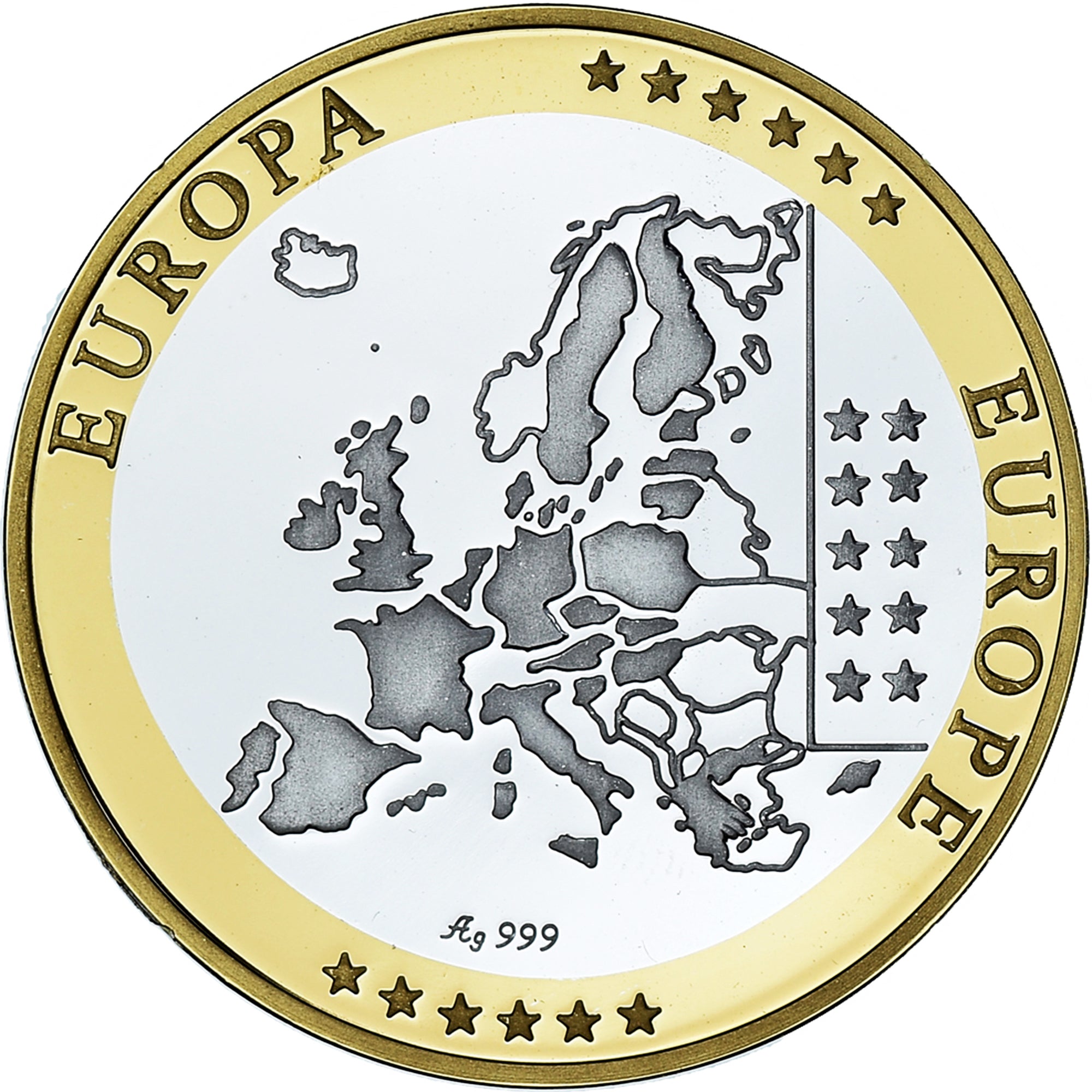 Itália, medalha, L'Europe, L'Italie, MS(65-70), Prata