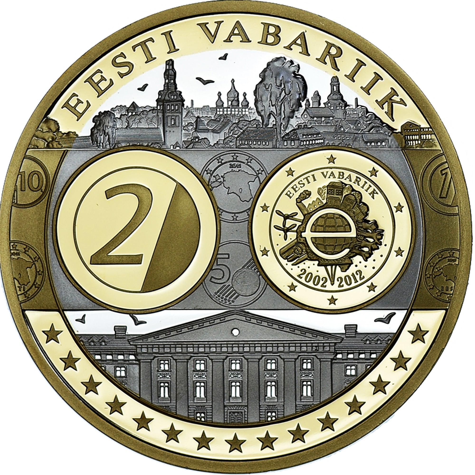 Estonie, Médaille, Euro, Europa, Politics, FDC, Argent