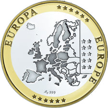 Estonia, Medal, Euro, Europa, Politics, MS(65-70), Silver