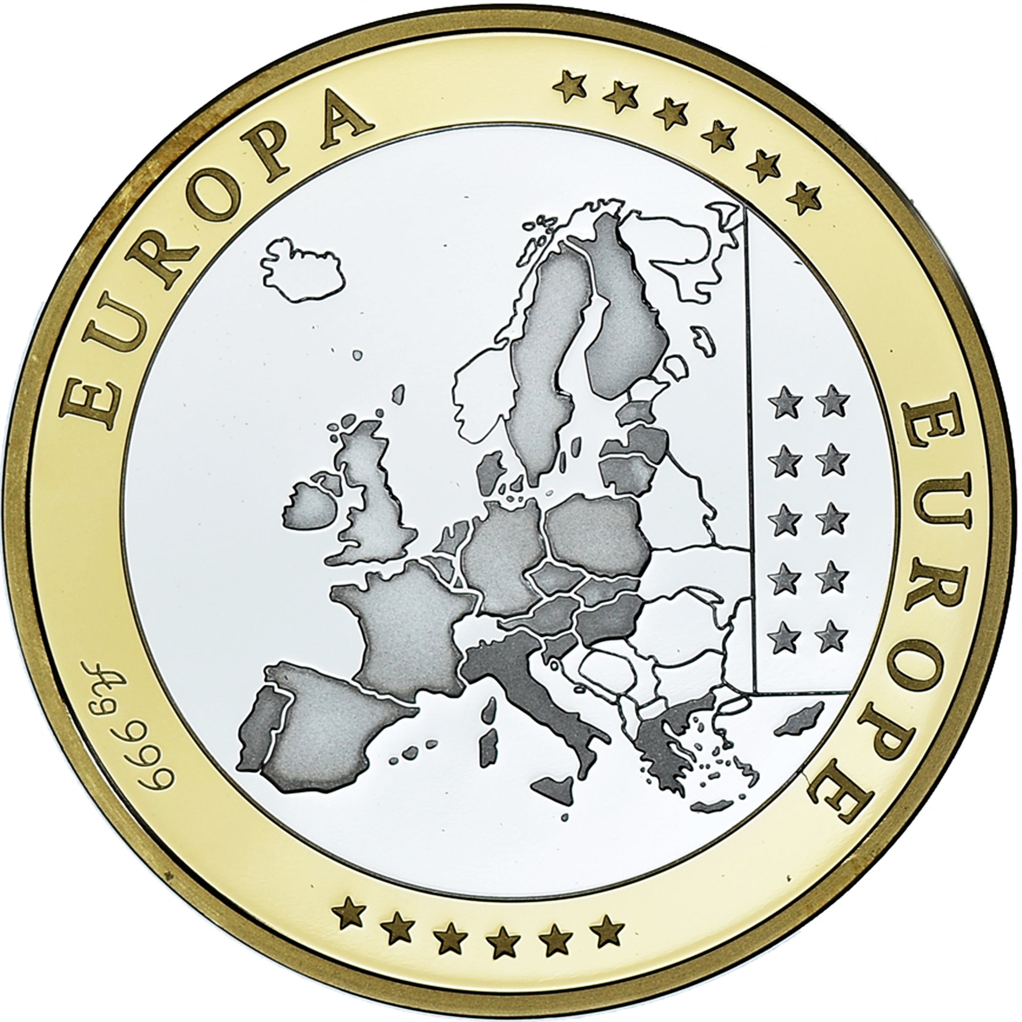 Germany, Medal, Euro, Europa, Politics, MS(65-70), Silver