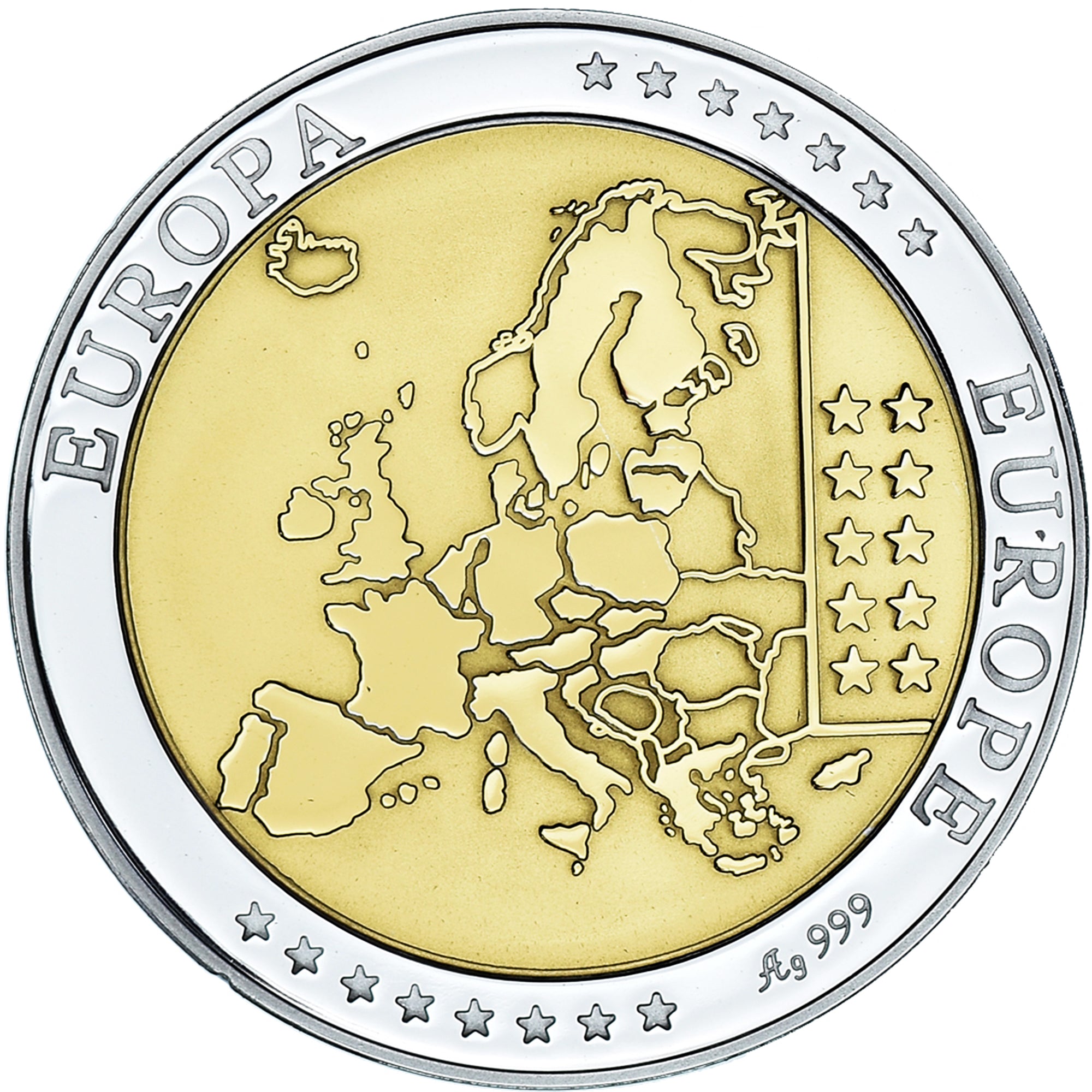 Germania, medaglia, Euro, Europa, Politics, FDC, Argento