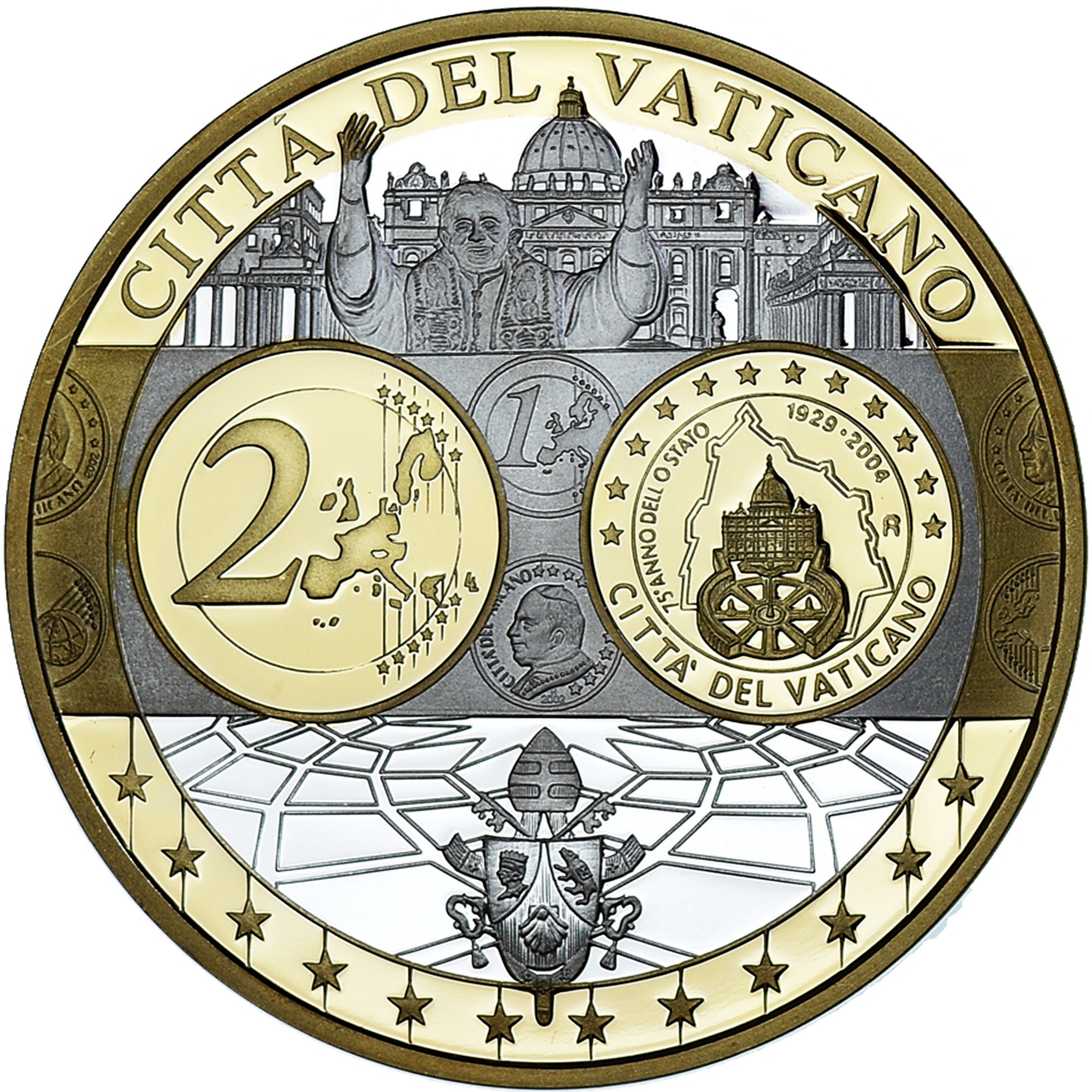 Vaticano, medaglia, L'Europe, Vatican, Politics, FDC, Argento