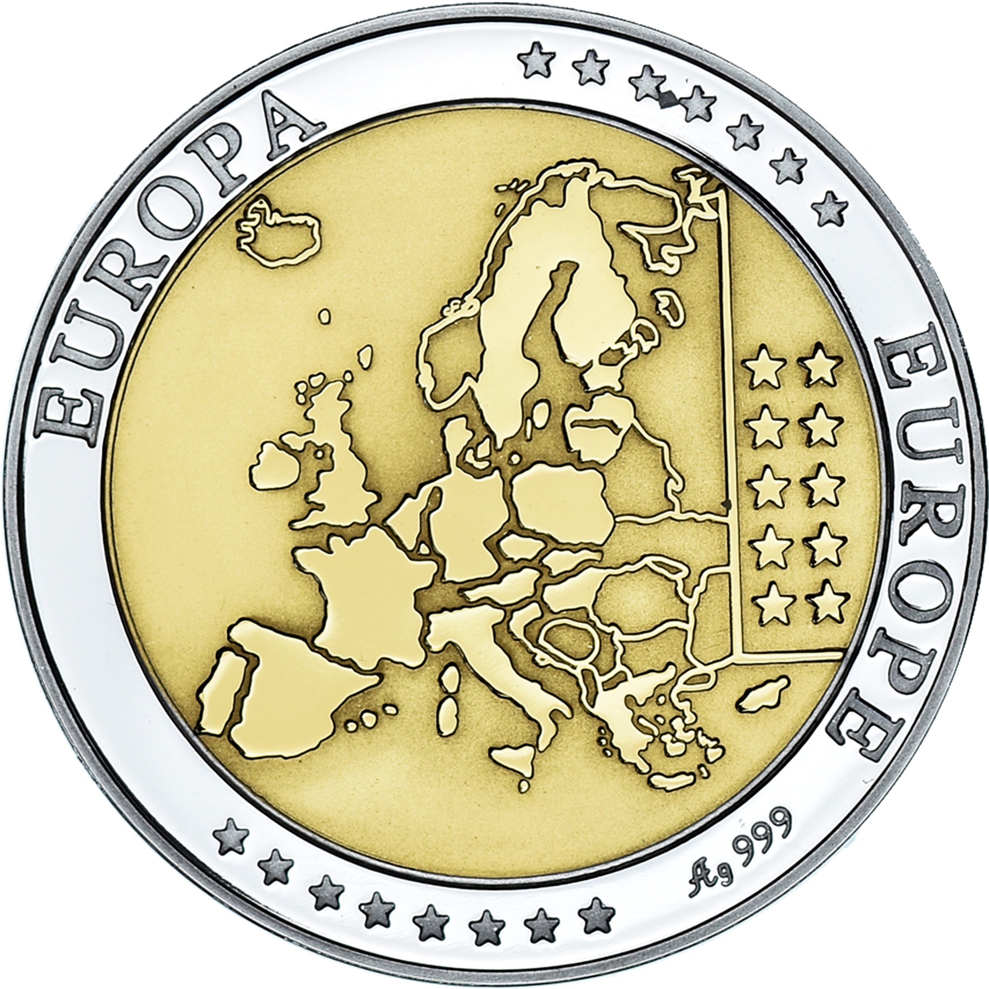Cyprus, Medal, Euro, Europa, Politics, MS(65-70), Silver